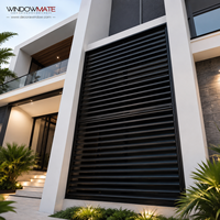 Lames de ventilation verticales en alliage d'aluminium en forme de Z pour l'extérieur, pour une ventilation moderne et écologique, pare-pluie et écran d'intimité