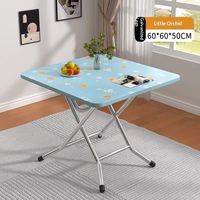 Table pliante carrée portable de 60 cm, petite table de cuisine, de pique-nique, de poker, pliable, pour la maison, le dortoir et l'extérieur