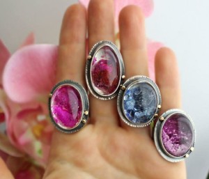 Lodolite Multi Designer <b>925</b> Solid <b>Sterling</b> <b>Silver</b> <b>Ring</b> Natural Gemstone Statement Jewelry - Product Image 1