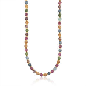 INS风格不锈钢多层塔罗牌项链天然孔雀石毛衣链 - Product Image 2