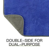 Serviettes de detailing auto carrées en polyester tissé de qualité supérieure, ultra-douces, super absorbantes et à séchage rapide