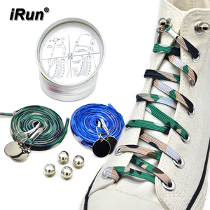 <span class=keywords><strong>IRun</strong></span>-cordones elásticos con una sola mano para zapatos, cordones elásticos planos con estampado de camuflaje, nunca hay que atar, varios colores - Product Image 1