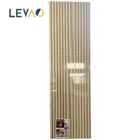 Panneau mural acoustique cannelé en placage de bois, technologie de pointe, insonorisation premium, pour auditoriums, salles et restaurants, modèle 2026