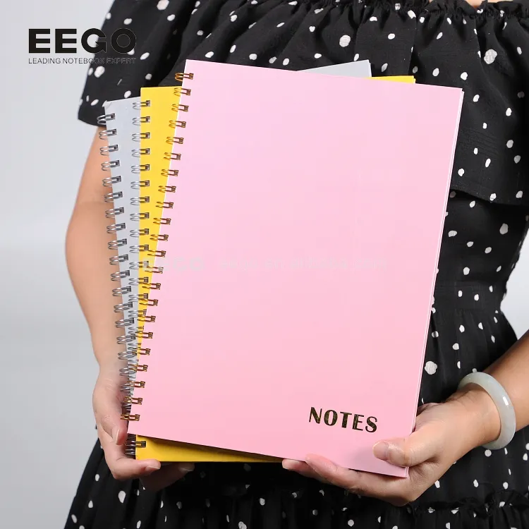 Agenda — papier d'impression personnalisé rose avec Logo, cahier à spirale, pour journal intime A4/A5