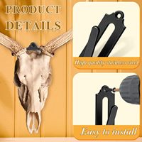 Support mural multifonctionnel pour crâne avec crochet flexible et cintre pour les bois Trophée Taxidermie Crânes européens