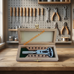 Ouvre-boîtier de montre en acier étanche de haute qualité, taille jumbo pour grandes montres, finition satinée, boîte en bois, outil de fabrication de bijoux haut de gamme - Product Image 4