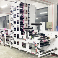 Presse d'impression flexographique entièrement automatique à alimentation par rouleaux, 4 à 6 couleurs, type empilable, pour l'impression de boîtes en carton ondulé