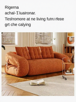 Sofá Cama Convertible Moderno Multifuncional de 3 Plazas, con Respaldo Acolchado, Brazos Cuadrados y Relleno de Esponja, para Hotel, Dormitorio o Sala de Estar