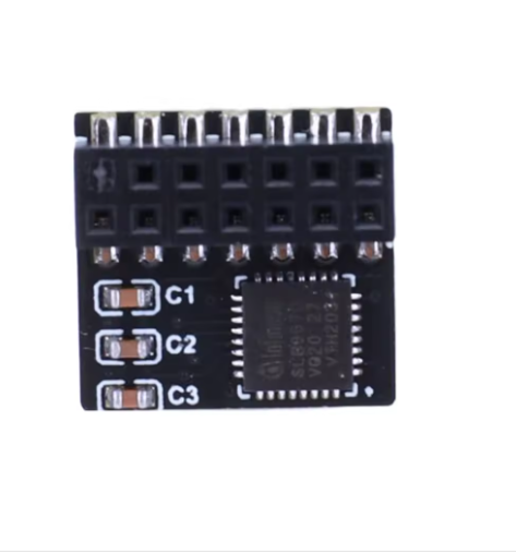 TPM 2.0 Encryption Security Module Board 14 Pin SPI Portable TPM 2.0 Remote Card Encryption Security Board for Motherboard