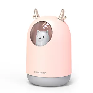 2023 trending 300ML Polar Bear Cute Pet LED Colorful Light Air Humidifier Aroma Essential Oil Diffuser Air Vaporizer