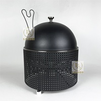 Nouveau design – Plat de service noir en acier inoxydable 8L avec cadre perforé – Chauffe-plat pour buffet d'hôtel, mariage et traiteur