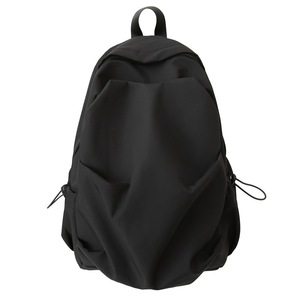 Tianda 3418 Student <b>Backpack</b> 18 In Black Solid Color Interior Zipper Pocket For Junior High High <b>School</b> College Students - Product Image 5