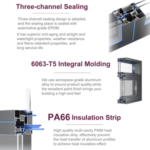 Thiết kế hiện đại chống trộm nhôm cửa sổ với hệ thống khóa gia cố kính cường lực cho an ninh tầng trệt - Product Image 6