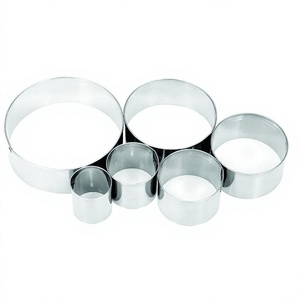 Stainless Steel Cookie Cutters Set Biscuit <b>Plain</b> Edge Cutters Cookie Cutter Round Stainless Steel Resin Epoxy Mold - Product Image 1