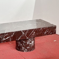 Table console en marbre Rosa Levanto personnalisée pour projets commerciaux Surface solide style victorien naturel avec rangement nordique