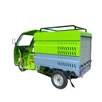 Tricycle électrique 600L pour le nettoyage des rues et l'assainissement, avec nettoyeur haute pression