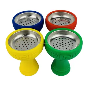 Narguilé Silicone Tête Coloré De Qualité Alimentaire Shisha Pots Fumer Phunnel Pot Oblako Quasar Narguilé Silicone Bol Pour Charbon De Bois