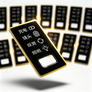 Factory Custom <b>Wireless</b> Massager <b>Control</b> Panel Membrane Keypad Decal Battery Timer Cycle Power Icon Pvc Pet Adhesive - Product Image 4