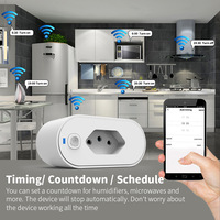 Prise intelligente industrielle NOVSKI compatible WiFi, Google Home, Alexa, Tuya, 16A, avec surveillance de la consommation, anti-effraction, certifiée CE