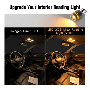 Ampoule LED OEM/OED T10 W5W sans erreur, blanc, ambre, rouge, bleu glacé, 194 501 158, pour éclairage intérieur de voiture, plafonnier, carte, plaque d'immatriculation - Product Image 2