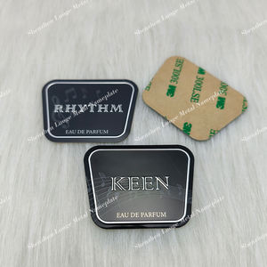 Autocollants de logo en métal gaufré brossés personnalisés étiquettes de bouteille de parfum en aluminium avec étiquettes imprimées plaques de logo gaufré - Product Image 2