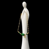 Bracelet en jadéite birmane naturelle de qualité A, Lu Lu Tong, bracelet en jadéite verte de haute qualité, bracelet sculpté en jadéite pour femmes, cadeau en jadéite (avec NGTC)