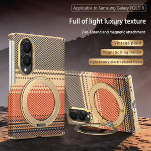 Funda Magnética Plegable de Lujo para Teléfono Móvil Z Fold 8 Ultra, con Marco Electrochapado Resistente al Agua y Protección Contra Caídas - Product Image 2