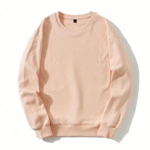 H5481 Fall Winter Wholesale Custom Heavyweight 600 Gsm Silver Fox Fleece Lined <b>Drop</b> Shoulder Crewneck Sweatshirts - Product Image 5