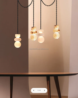 Lustres en laiton et albâtre, luminaires suspendus, luxe moderne pour la maison, îlot de cuisine, entrée, grand hall, salon