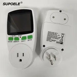SUPOELE Brand Household Plug In US Electricity Meter Socket Power Energy Cost Meter 120VAC 60Hz