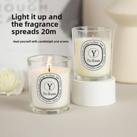 Bougie parfumée aux huiles essentielles en cire de soja, faite à la main, en forme de tasse, avec mèche en coton naturel, sans fumée, longue durée, parfum d'ambiance pour chambre à coucher