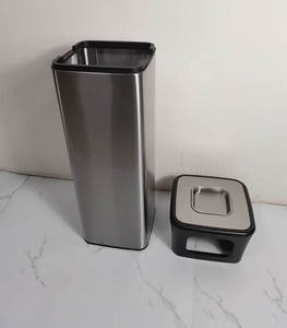 Nuovo Design commerciale in piedi pavimento in metallo cestino 15L-30L in acciaio inox posacenere pattumiera per uso esterno - Product Image 4