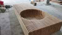 Œuvres d'art paramétriques gravées sur mesure, sculpture murale en bois, design écologique pour villa, hôtel, musée d'art, salle de réception, vente