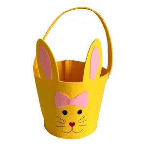 Customized Felt Easter Bunny Basket Gift Decorations For Kid