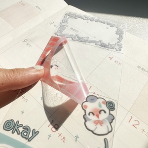 <span class=keywords><strong>A4</strong></span> A5 A6 impressão impermeável transparente personalizado etiqueta clara beijo corte desenhos animados etiqueta folha - Product Image 3