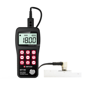 Mitech MT190, mesureur d'épaisseur ultrasonique portable, plage de mesure 0,65-600 mm, communication USB, autonomie de 100 h, MT190 ultrasonique - Product Image 1