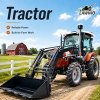 Tractor Agrícola LAWNIO con Motor Diésel Turboalimentado de 4 Cilindros para Labranza Rotativa, Envío Gratis