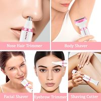 2025 nouveau 5 en 1 Double tête dame rasoir Rechargeable rasoir Mini Portable électrique femmes Bikini tondeuse rasoirs pour les femmes