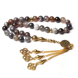 Pedra preciosa homem tasbih, jóias agate turcas onyx misbaha pulseira muscular rosário árabe islâmico moda acessórios de presente