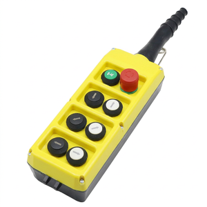 CMK Electro Power Private Limited CMK-PLB-08 Plastic Yellow Pendant Station Dual-Speed Control Hoist EOT Crane IP65 <b>Push</b> <b>Button</b> - Product Image 1
