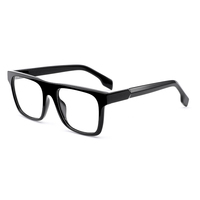 Montures de lunettes carrées en acétate avec logo personnalisé à la mode pour hommes, avec insertion dans la charnière, approvisionnement d'usine en RTA-3708