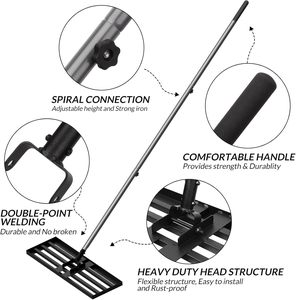 Râteau Niveleur de Pelouse Professionnel en Métal Noir Marque LTJY pour Jardin, Terrains de Golf et Exploitations Agricoles – Vente en Gros - Product Image 3