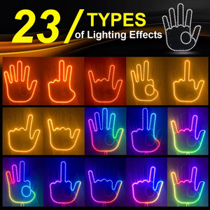 <span class=keywords><strong>Accessoires</strong></span> de voiture Lumières Lumière de doigt moyen Led Main de geste de voiture Lumière de doigt Led Main pour voiture - Product Image 6