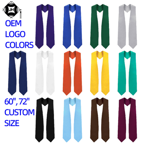 Tùy chỉnh 100% polyester tốt nghiệp satin lấy trộm in thêu 60 "72" Cao Đẳng satin Sash cho lễ kỷ niệm tốt nghiệp - Product Image 2