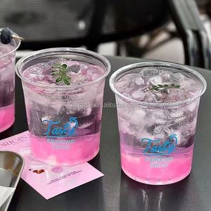 Vaso Desechable de PET con Logotipo Personalizado, Impresión Serigráfica de Pared Simple para Jugo de Frutas, Té de Burbujas, Smoothie, Té con Leche, 700 ml - Product Image 6