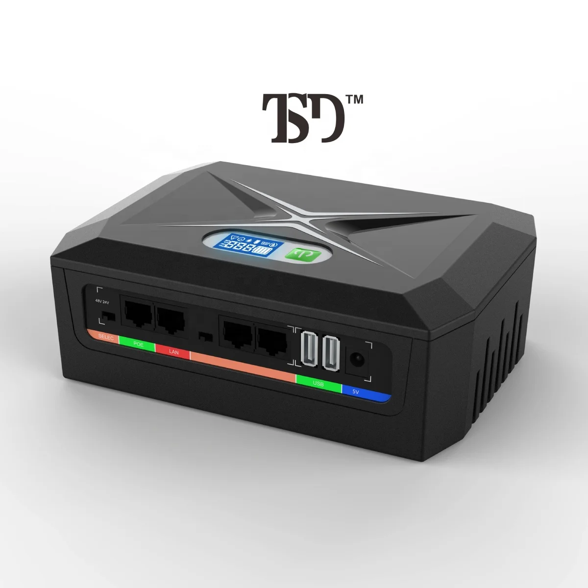 Мини-UPS большой емкости с POE, 15 В, 24 В, 48 В, 110, 220 В постоянного тока, батарея 10000, 2000 мАч, портативный внешний аккумулятор, резервный источник питания 10-20 часов