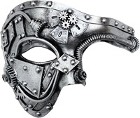Masque de mascarade vénitien Steampunk Metal Cyborg pour costume d'Halloween