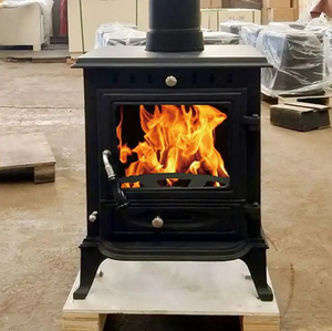 Poêle à bois design européen moderne en acier avec chauffage sans fumée pour usage extérieur et intérieur en villa - Product Image 4