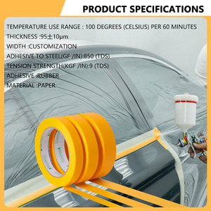 Nastro di Mascheratura UJANG Goldband in <span class=keywords><strong>Carta</strong></span> Washi per Verniciatura <span class=keywords><strong>Auto</strong></span>, Adesivo Spray per Riparazione Carrozzeria, Resistente alle Alte Temperature e ai Raggi UV - Product Image 2