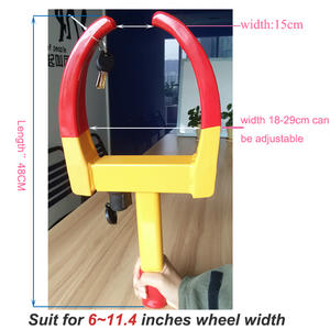 Abrazadera de seguridad Bloqueo de coche de seguridad Bloqueo de rueda de coche de plástico de motocicleta - Product Image 6